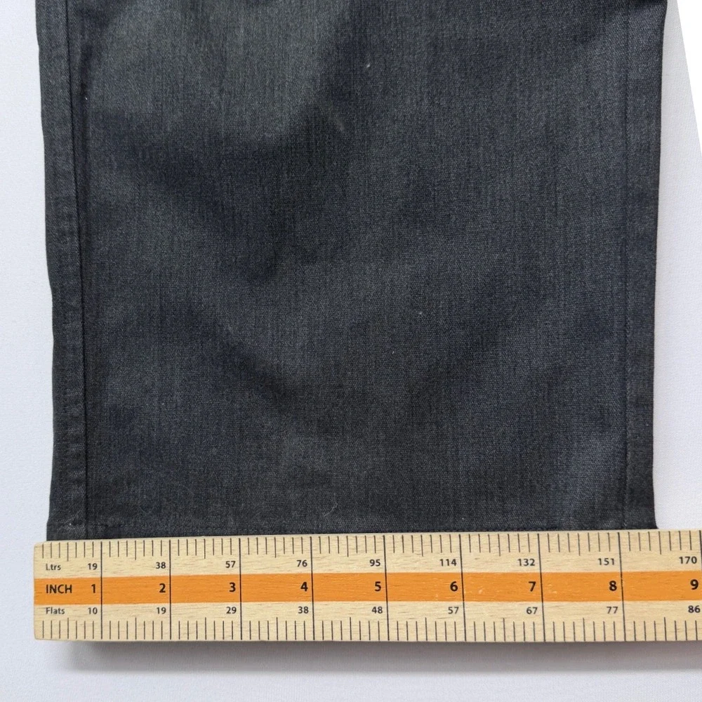 Banana Republic Stretch Chino Pants Mens 36L Dark Charcoal Gray Straight Leg